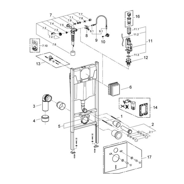 Система инсталляции для унитаза GROHE Rapid SL 38840000 38840000 фото