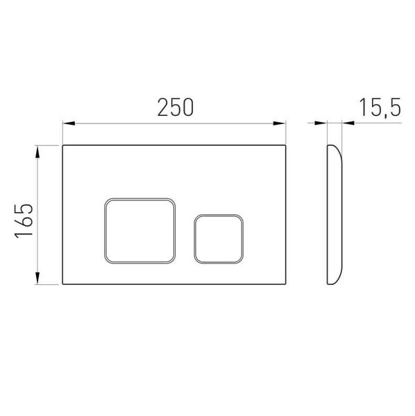 Placa de comanda CUADRA EVO, neagra soft-touch, plastic 222113 foto