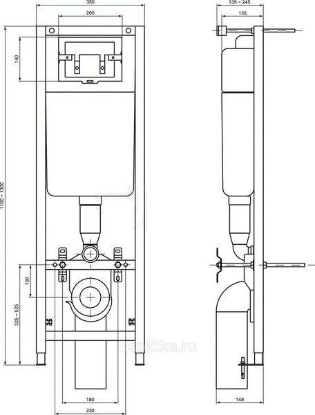 Инсталляция для подвесного унитаза Ideal Standard W370567 W370567 фото