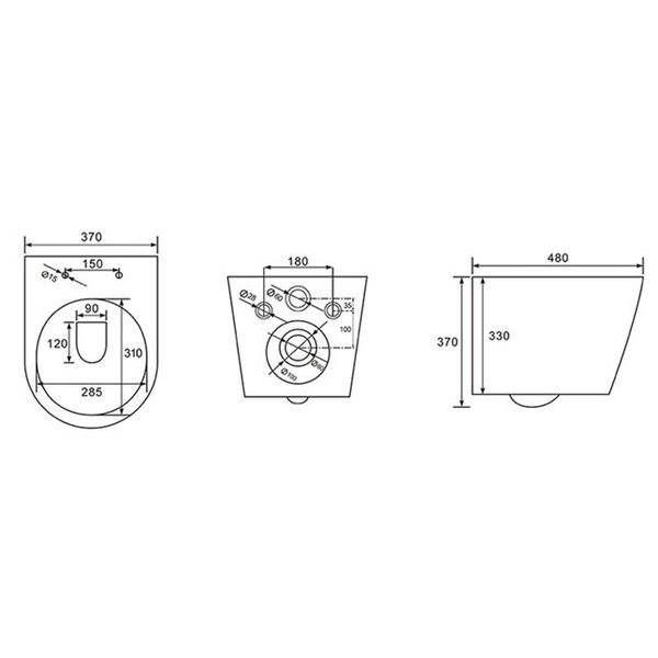 Closet WC suspendat IMPRESE JESS Rimless ID999MARKET_6435282 foto