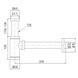 Сифон для умывальника с цилиндрической колбой VOLLE, латунь, 1 1/4", патрубок Ø32 мм, pistola gris 9000.094205 фото 2