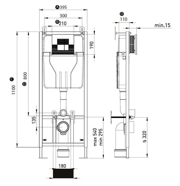 Инсталляция для унитаза SANICA SAN 100 500-RZVSN100HM0000001 фото