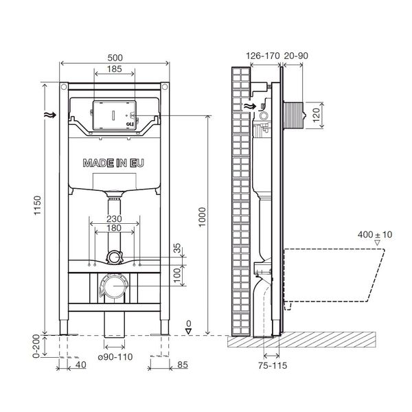 Инсталляция для унитаза IMPRESE i5220 + система OLIpure i5220OLIpure фото