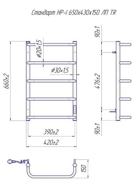 Стандарт HP -I 650x430 TR таймер-регулятор ID999MARKET_6181733 фото