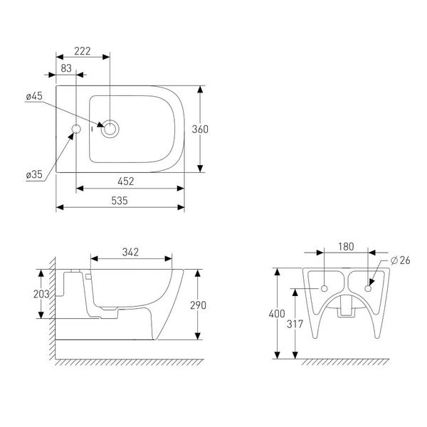 Vas viceu suspendat Volle SOLO Rimless 13-55-111Capp foto