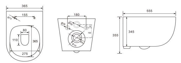 TOLEDO Унитазы, Rimless, сиденье Duroplast Slim slow-closing 1347.001000 фото