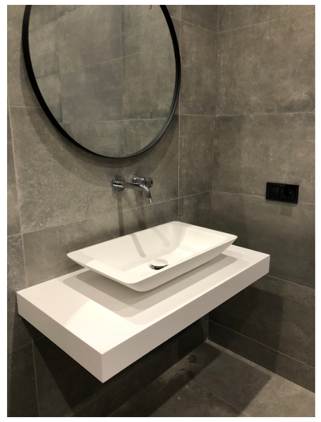 Baterie de blat din piatră Solid surface, 59.5*34.5*10.5cm 13-40-859 foto